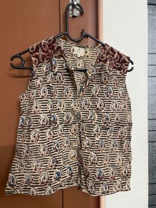 Combo Tops- Kalamkari Top And Black Partywear