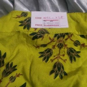 New Green Floral Print Kurta