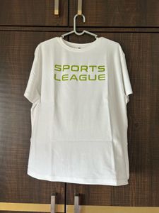 White Sports League T-Shirt Jogger Set