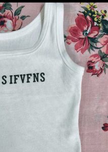White Tank Top - EX STEVENS