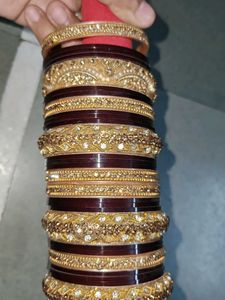 Exquisite Embellished Bangle Set