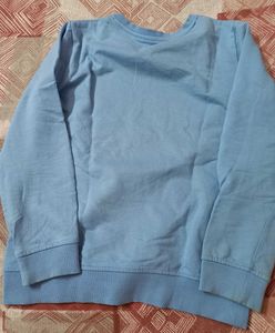 Blue Glitter Heart Sweatshirt