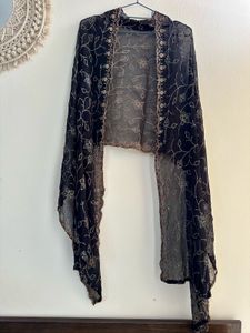 Black beautiful embroidered motif Suit Pallazo set