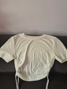 Ruched Side Drawstring Top