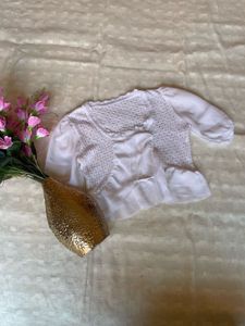 White Smocked Peplum Top