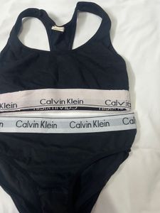 Calvin Klein Black Bra and Panty Set