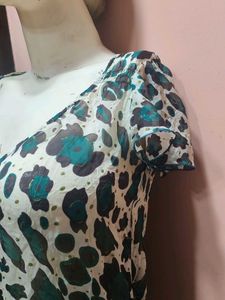 Leopard Print Tunic Top with Lace Trim