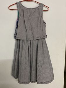 Girls Boho Rainbow Striped Dress