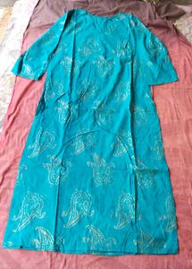 Teal Paisley Print Kurta