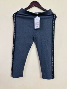 Combo Set Of 2 Leggings, Pure Cotton- Capri Leggings With Sequins Work On Border