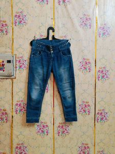 🇳🇿💫🎀Stylish High-Waisted Blue Denim Jeans