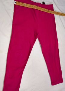 Vibrant Pink Cropped Leggings high quality smooth
