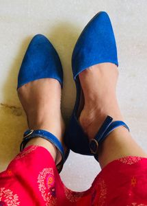Royal blue flats