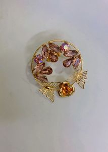 Beautiful Ring with Crystals &amp; Rose