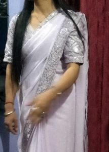 Beautiful Lavender Saree 💜 ✨