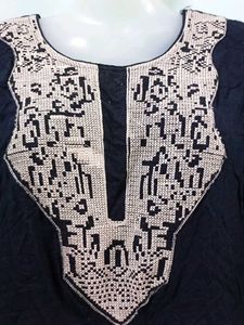 Black short frock 🖤with patchwork