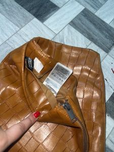 Brown Faux Leather Mini Skirt
