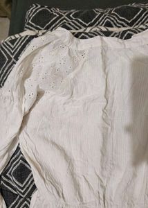 Embroidered White Dress