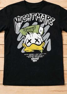 Black Long Sleeve T-Shirt with Cartoon Print