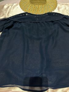 Like New Sheer Blue Top👌