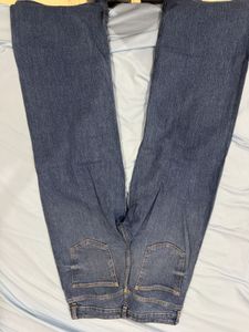 Classic Blue Denim wide leg Jeans