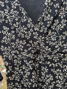 Elegant Floral Wrap Dress
