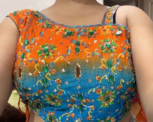 Embellished Ombre Lehenga with 2 blouses