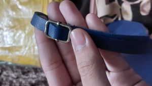 Charming Blue Crossbody Bag with Flower Detail