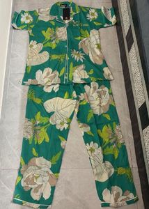 Purple,Black &amp; Floral Pajama Set