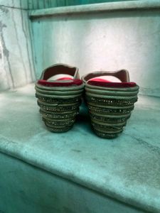 Embellished Wedge Sandals