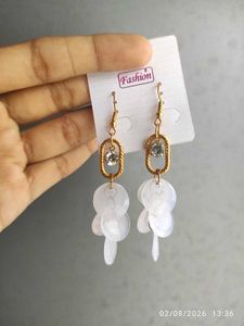 Chic Dangle Earrings with Crystal Accents