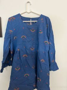 Blue Printed Kurta