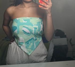 MISS MEOW Camouflage Scarf Top