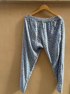 Light Blue Floral Palazzo Pants