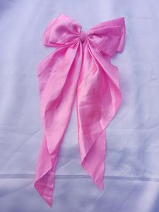 Satin Long Tail Hair Bow  Clip