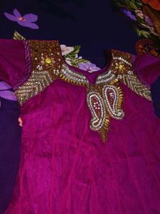 White Party Wear Suit &amp; Purple Set Free