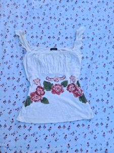 Floral Print Sleeveless Top