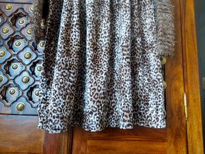 SaturdaySale!! 🐆 Print Brown Velvet One Piec