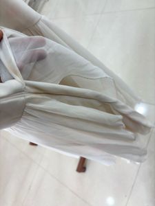 Elegant White Chiffon mini Dress