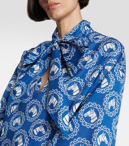 Authentic Gucci Horse Print Silk Shirt