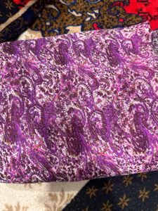 Elegant Purple Floral Print Saree
