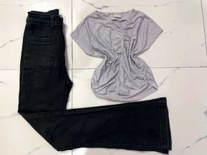 Black High-Waisted Flare Jeans