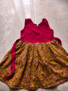 Girls Floral Print Dress