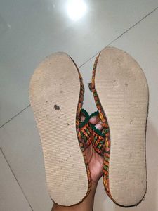 Embroidered Flat Sandals
