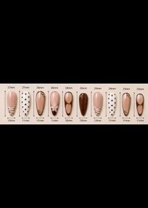 Handmade Stylish Press-On Nails Set💅🤎🤍