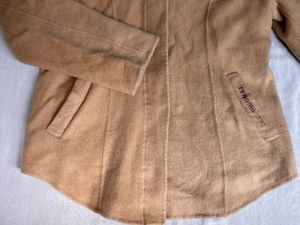 Women's Tan Faux Fur Collar Jacket