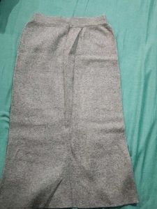 Gray Midi Skirt