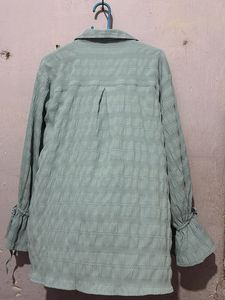 styli Chic Textured Button-Up Shirt