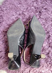 Elegant Black Heels with Embellishment