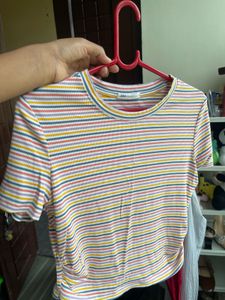 Striped Cropped T-Shirt
